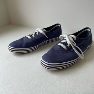Keds Champion Varsity blue canvas sneaker, womens size 8